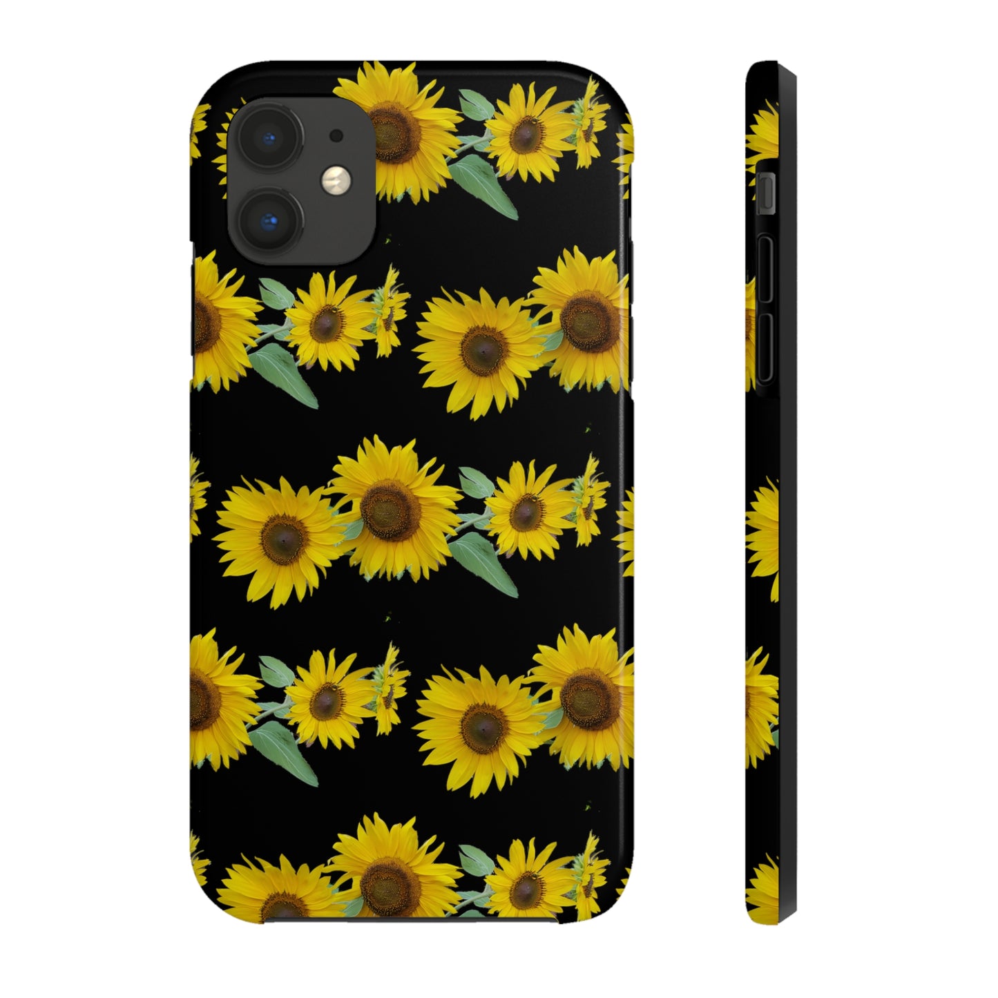 Sunflower Cluster Black Tough Phone Case