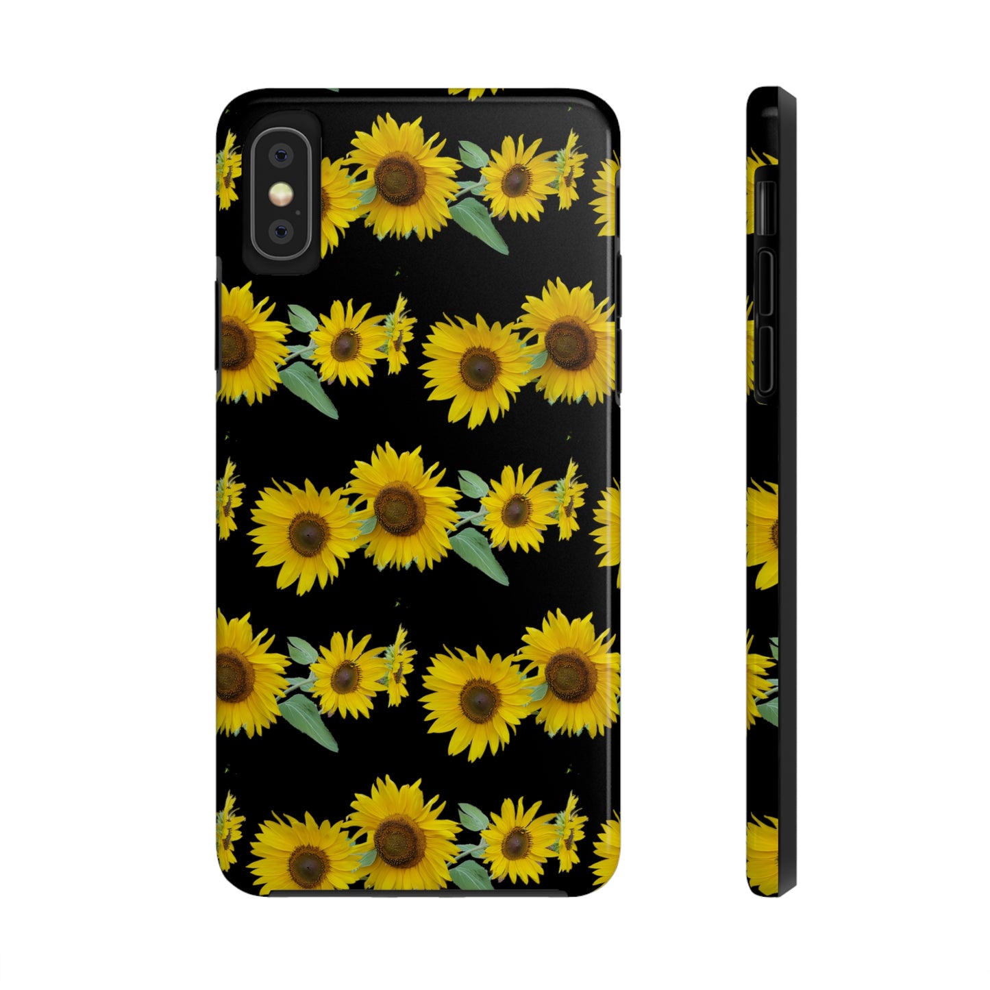 Sunflower Cluster Black Tough Phone Case