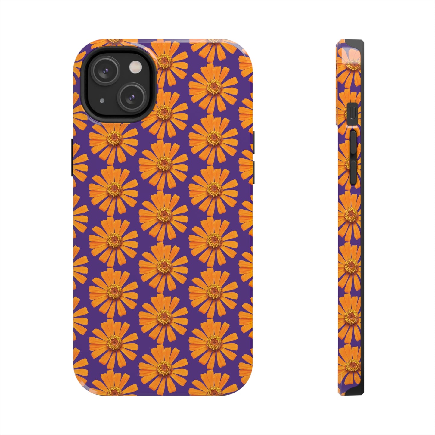 Orange Zinnia Purple Tough Phone Case