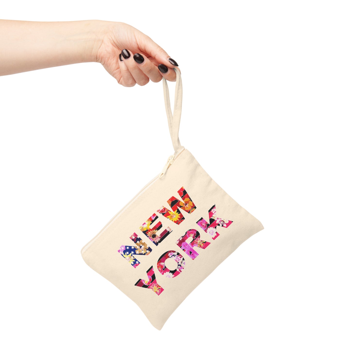 New York Floral Zipper Pouch