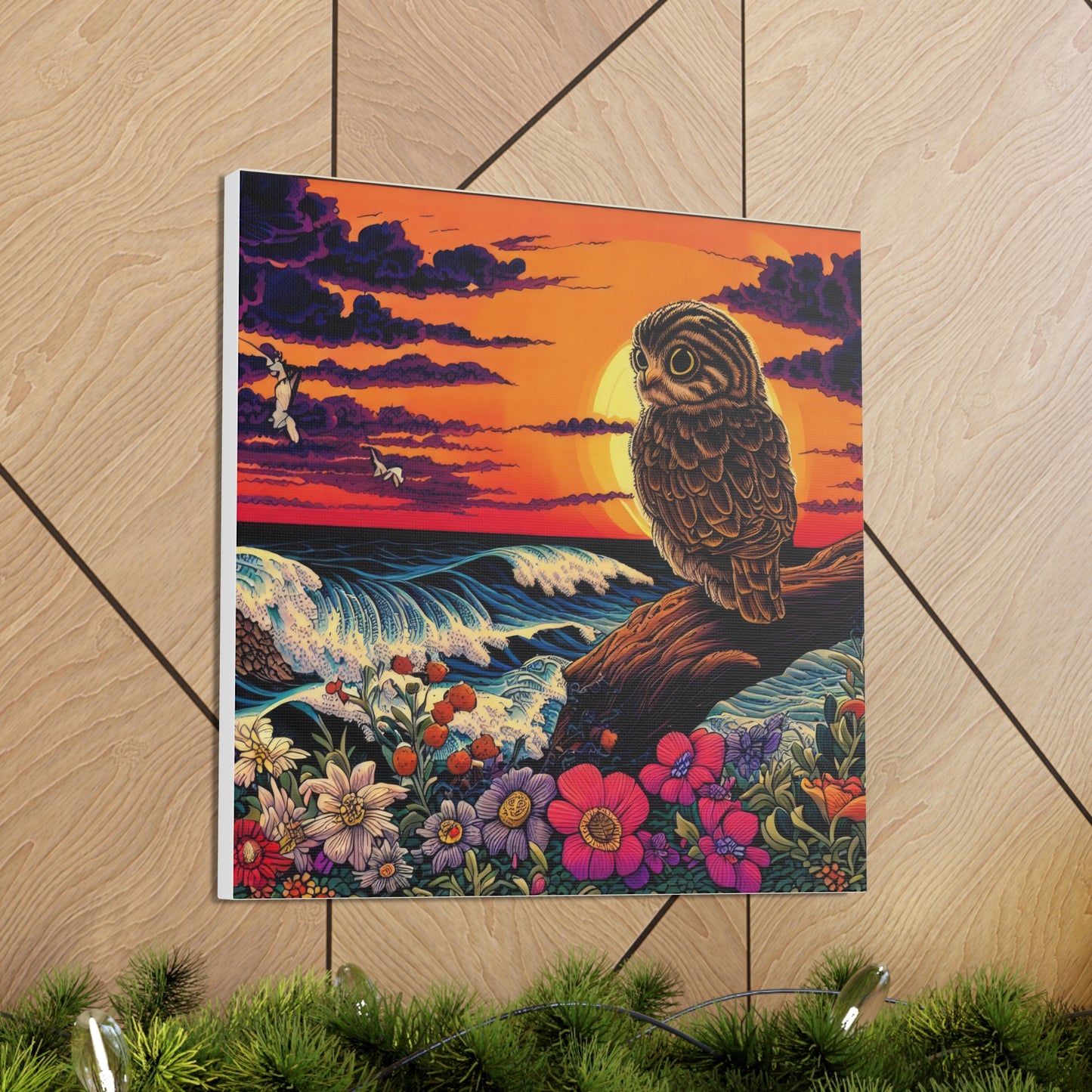 Wisconsin Owl  - Canvas Wall Art