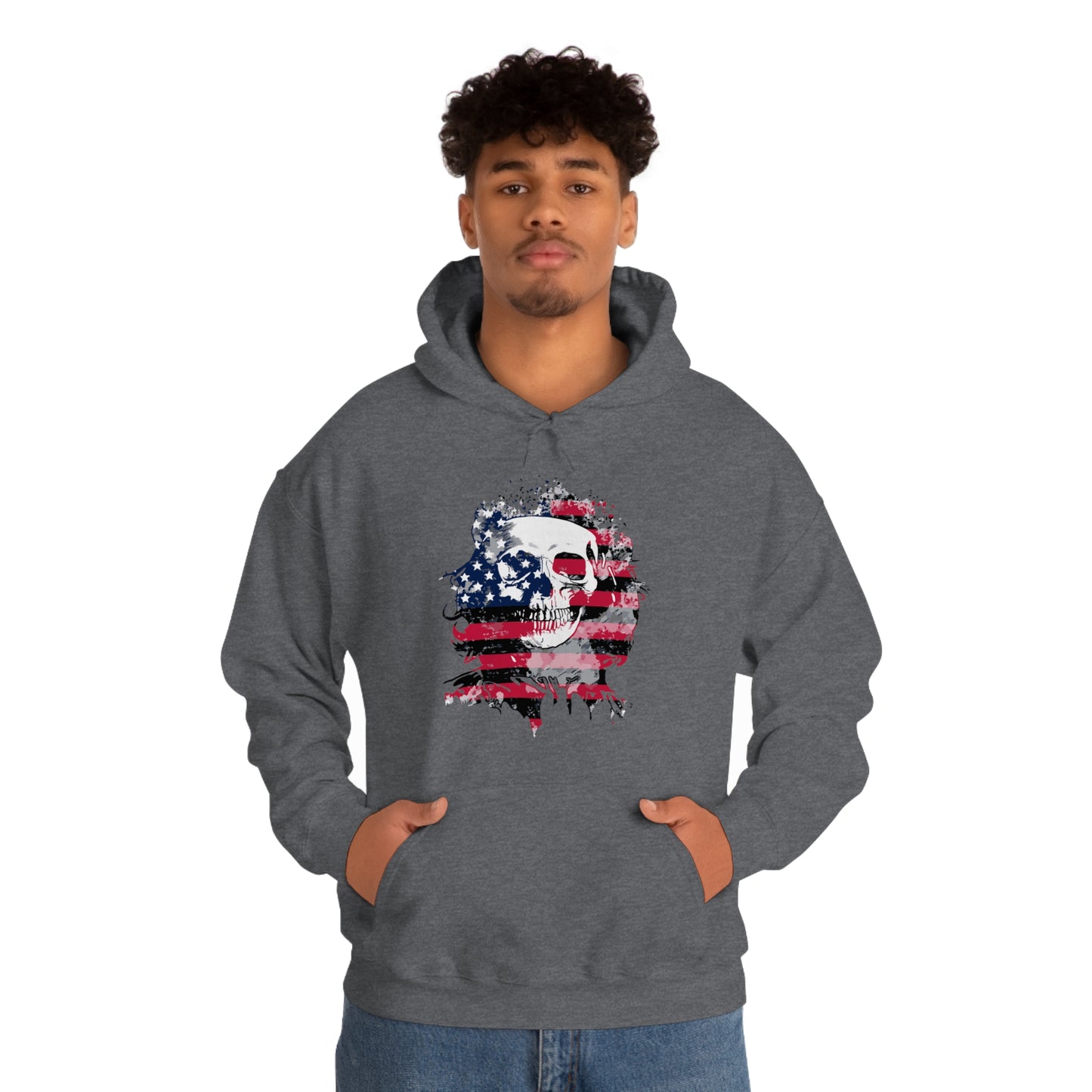 Skull and Flag Unisex Heavy Blend™ Hooded Sweatshirt