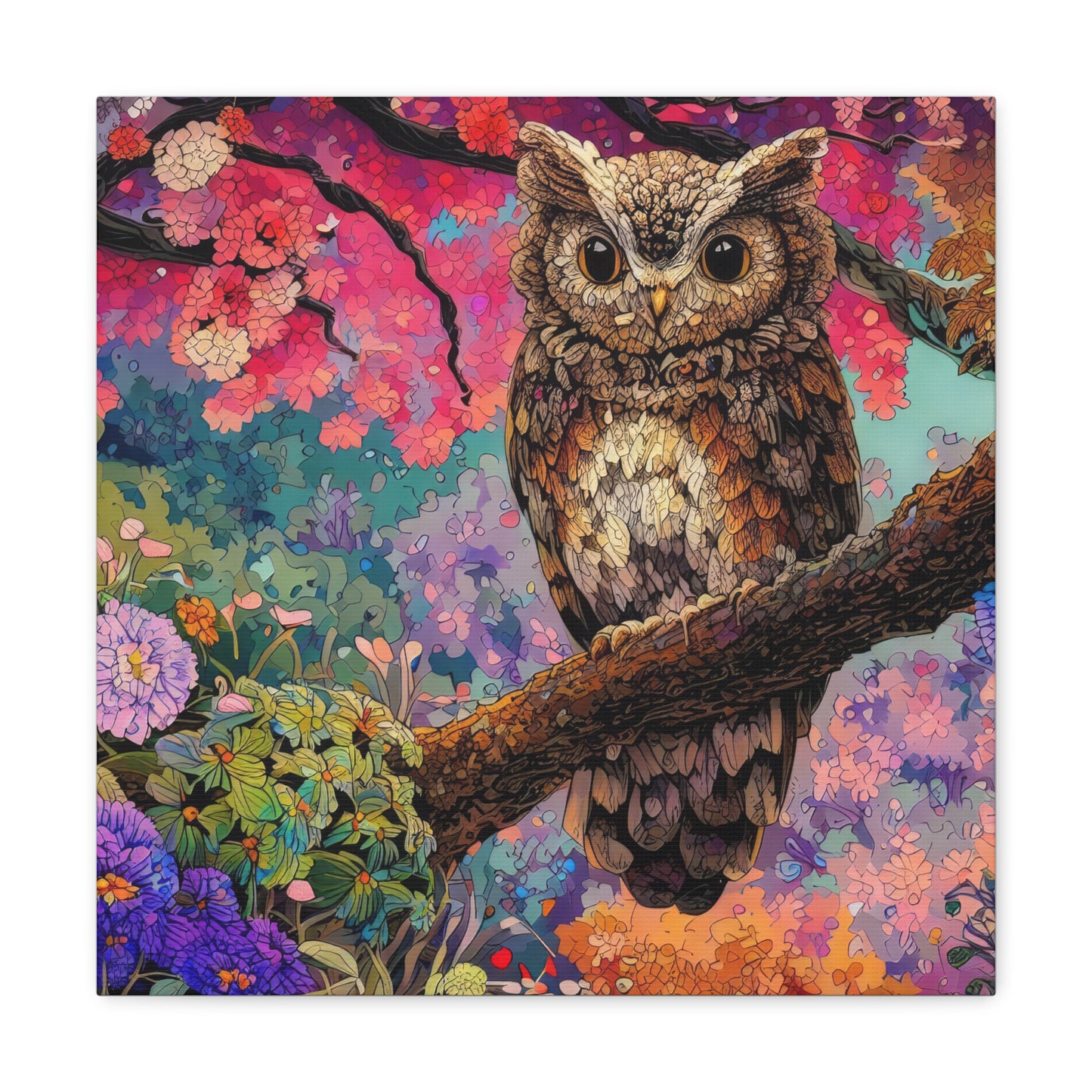 Nebraska Owl - Canvas Wall Art