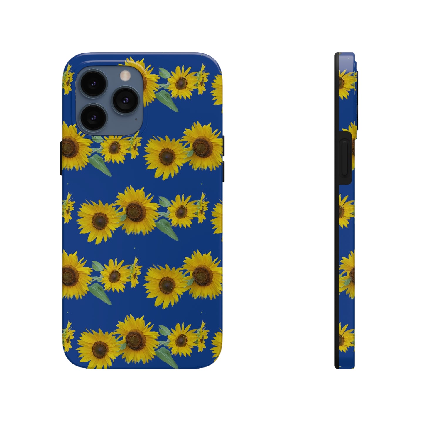 Sunflower Cluster Blue Tough Phone Case