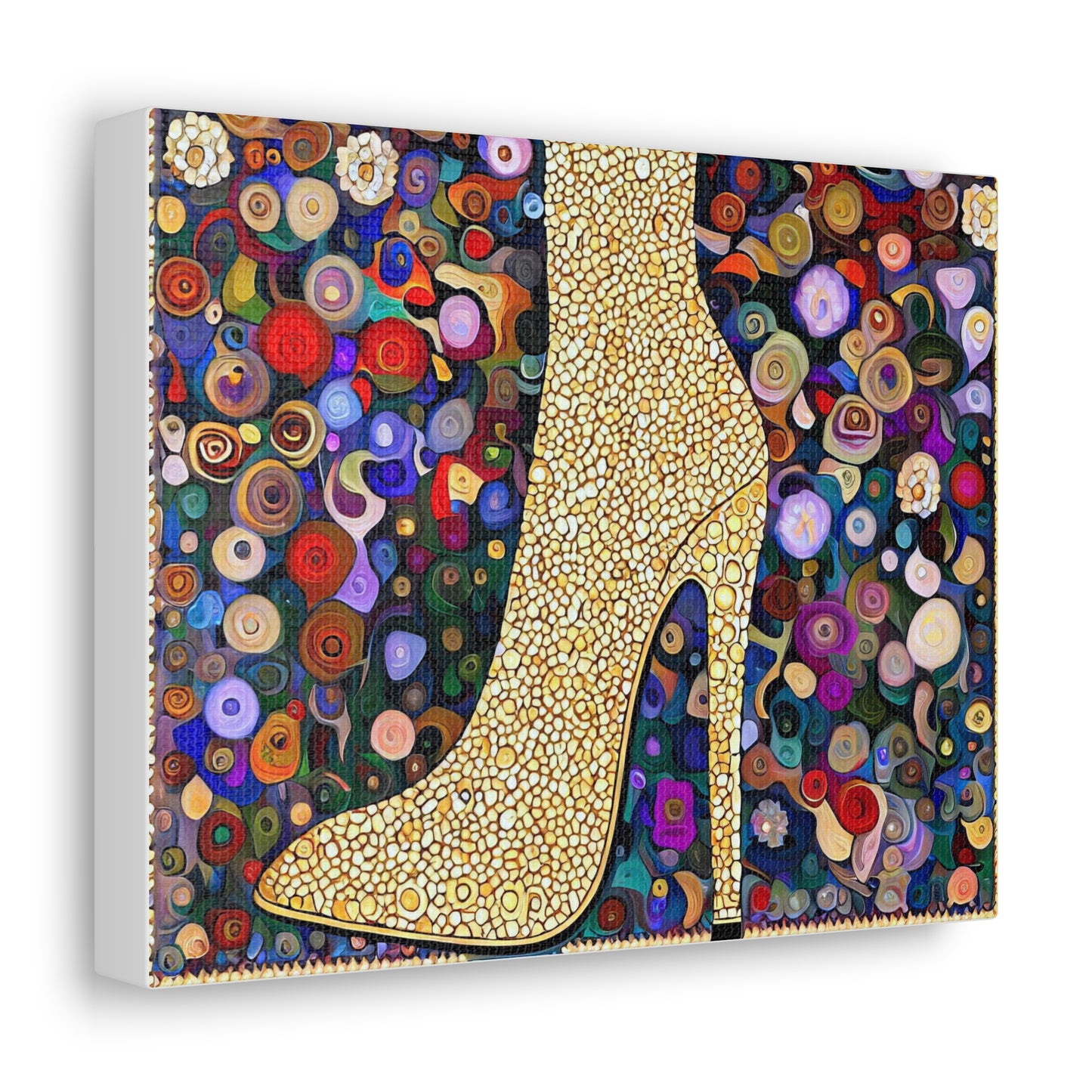 Gold Shoe  - Canvas Wall Art