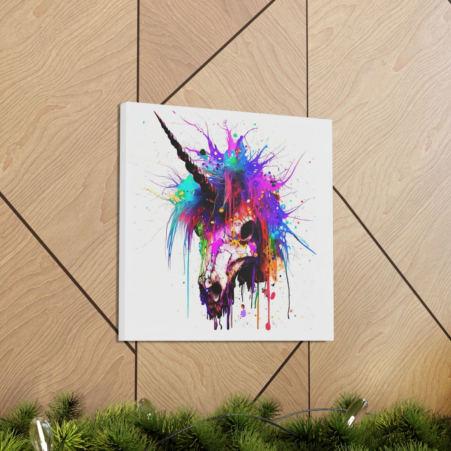 Unicorn Skull - Canvas Wall Art