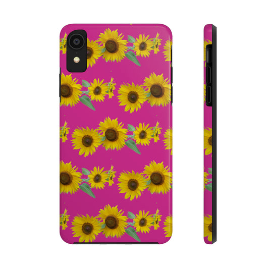 Sunflower Cluster Pink Tough Phone Case