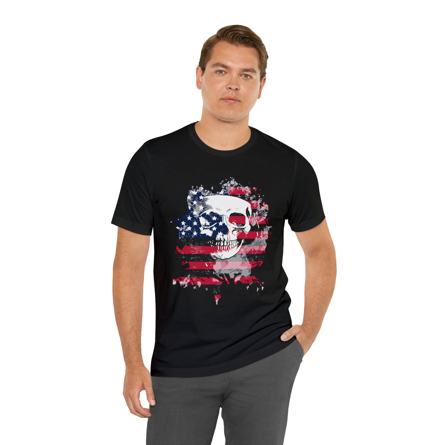 Skull and Flag Unisex Jersey Short Sleeve Tee