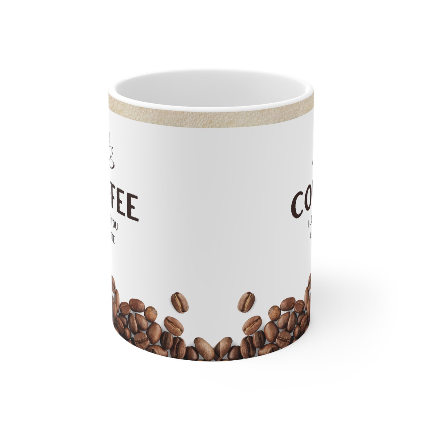 White Coffee Mug 11oz - Love you a Latte