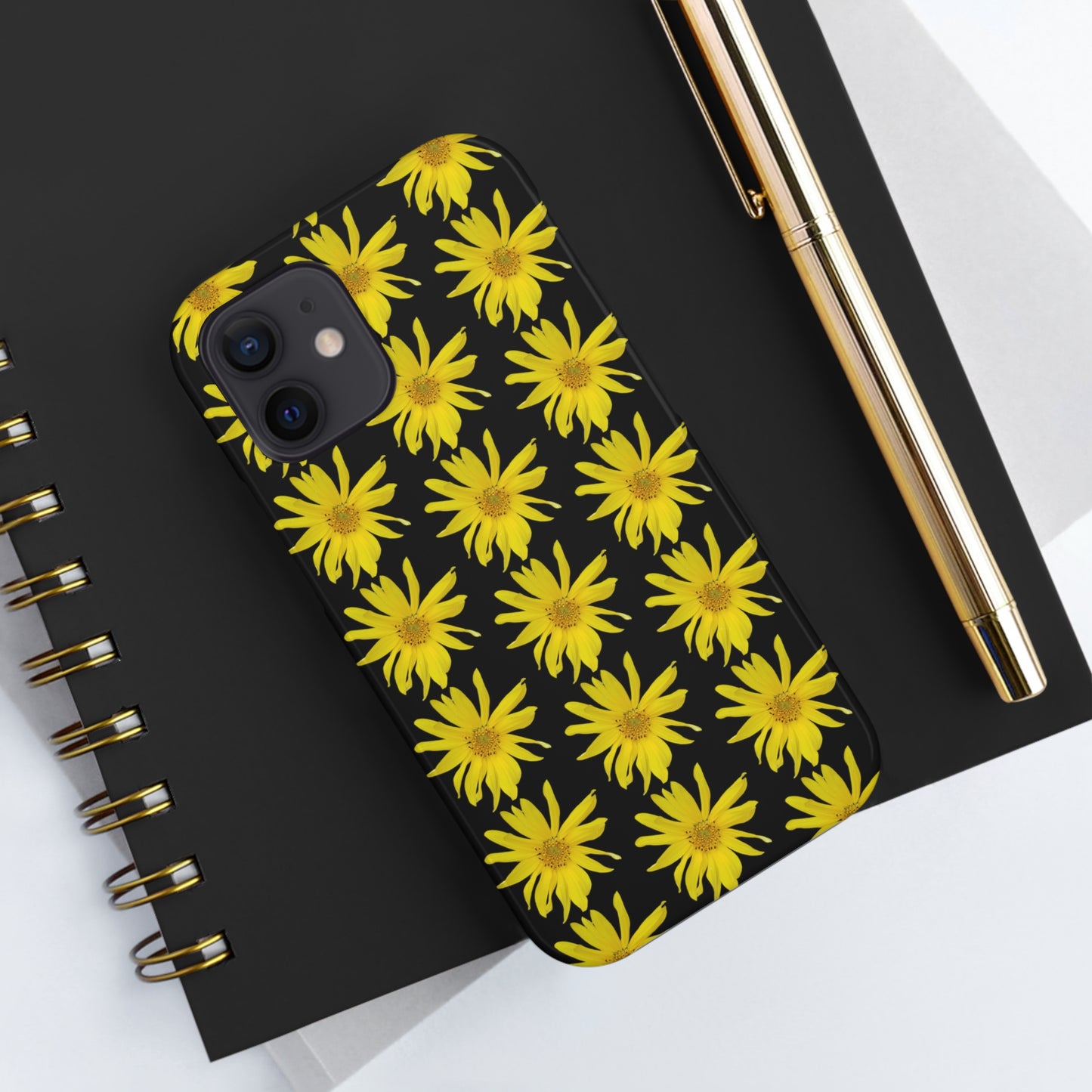 Wild Sunflower Black Tough Phone Case