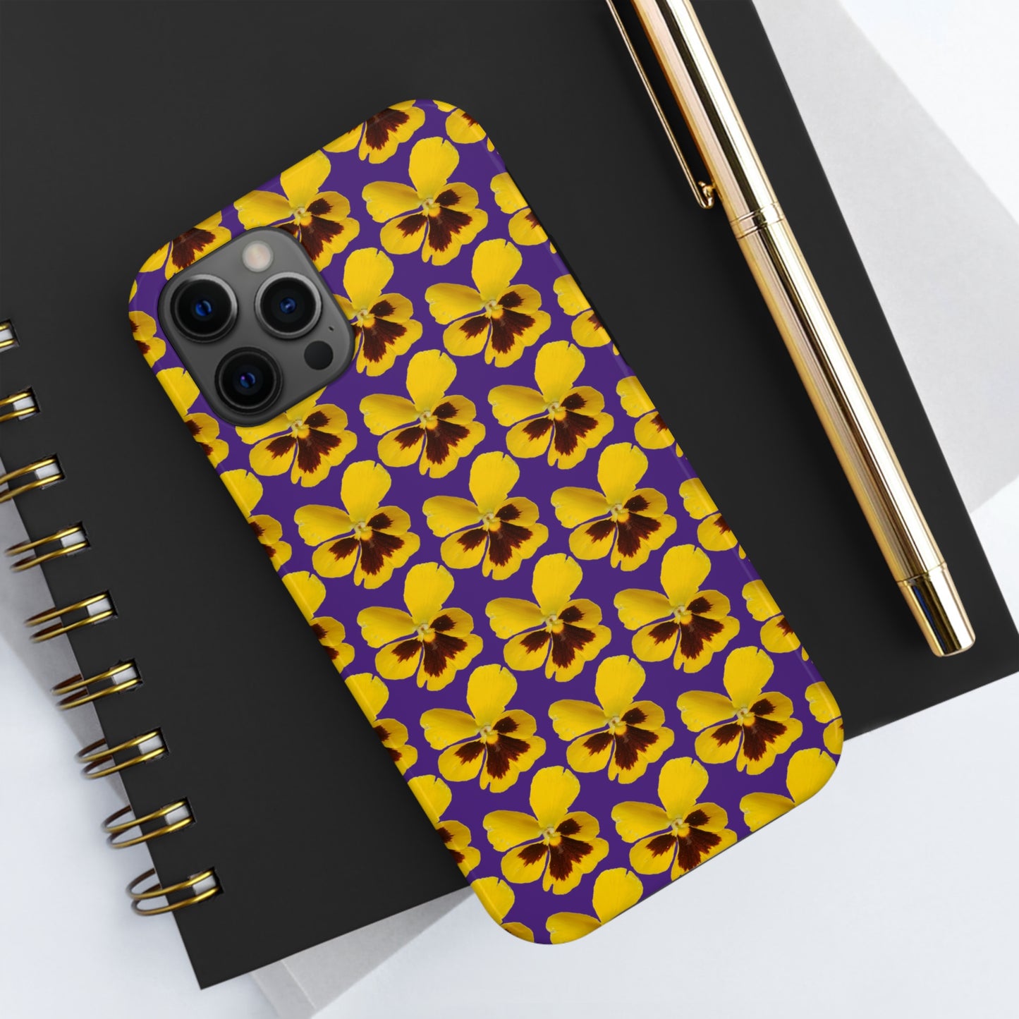 Yellow Pansy Purple Tough Phone Case