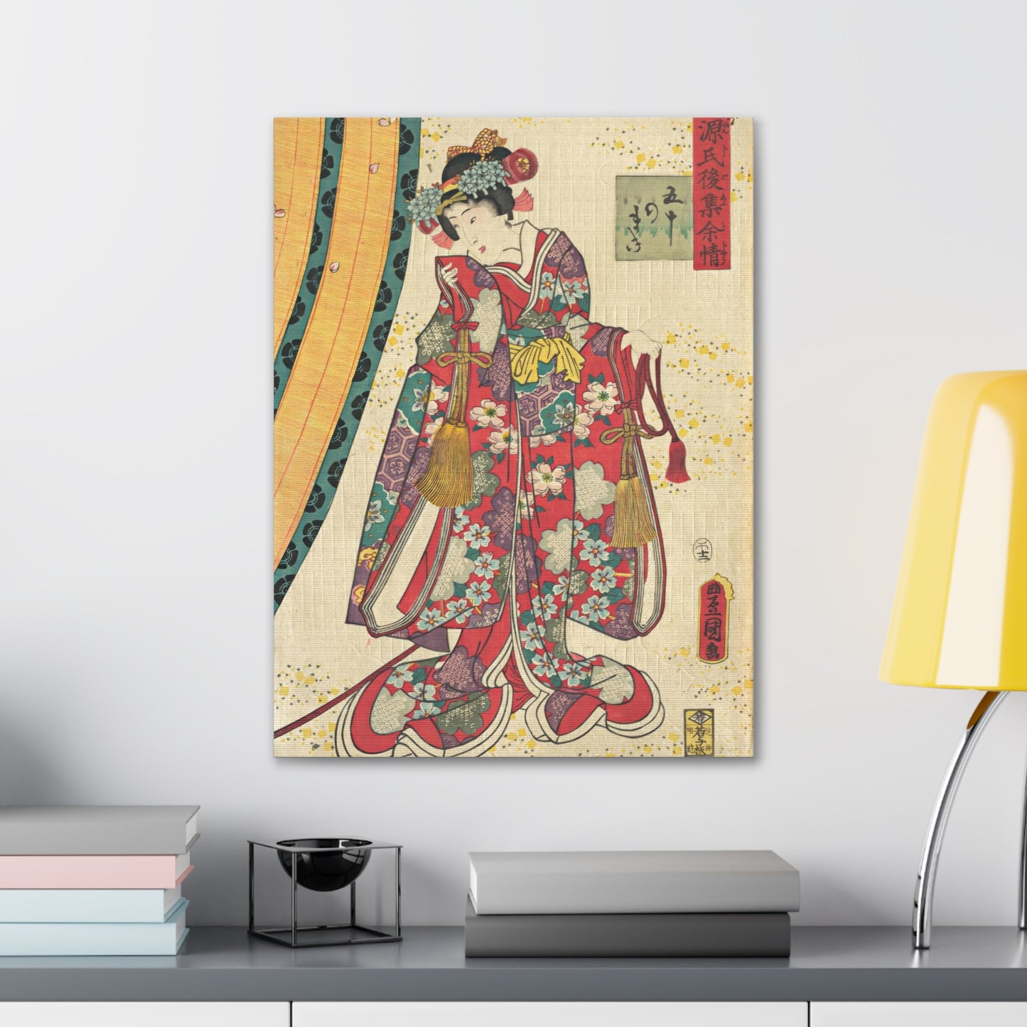 Utagawa Kunisada - Parody of the Third Princess and Kashiwagi Wall Art