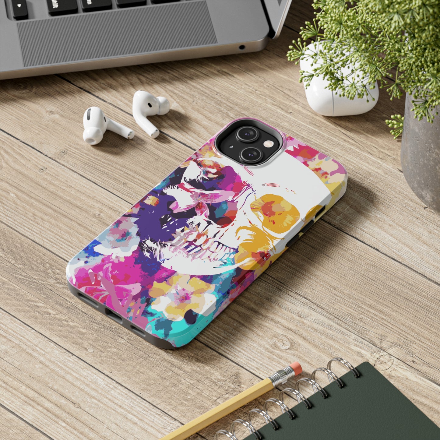 Skull and Bloom Tough Phone Case