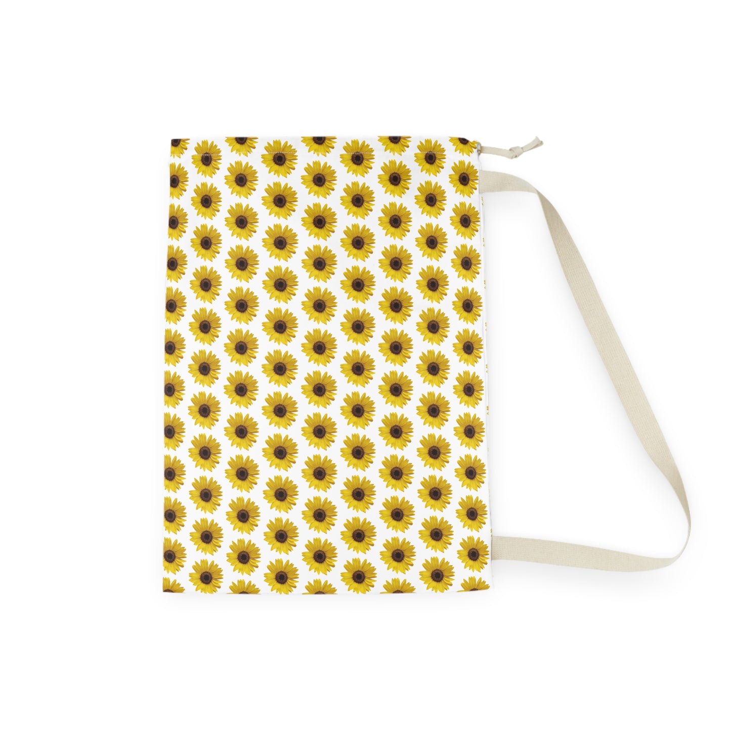 Sunflower White Laundry Bag