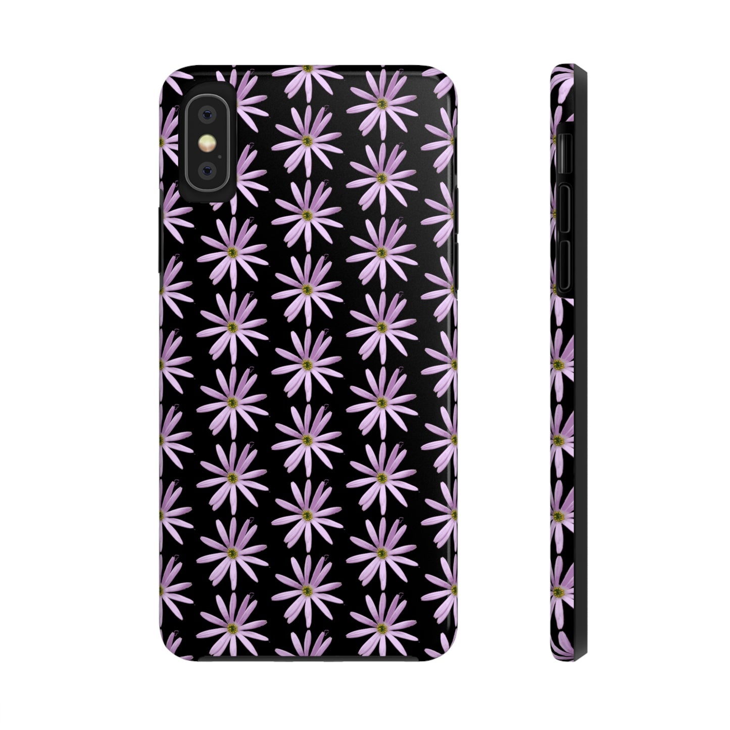 Aster Black Tough Phone Case