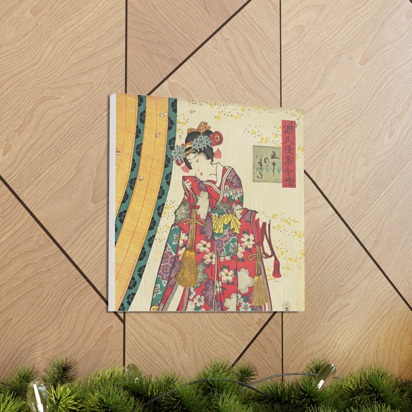 Utagawa Kunisada - Parody of the Third Princess and Kashiwagi Wall Art