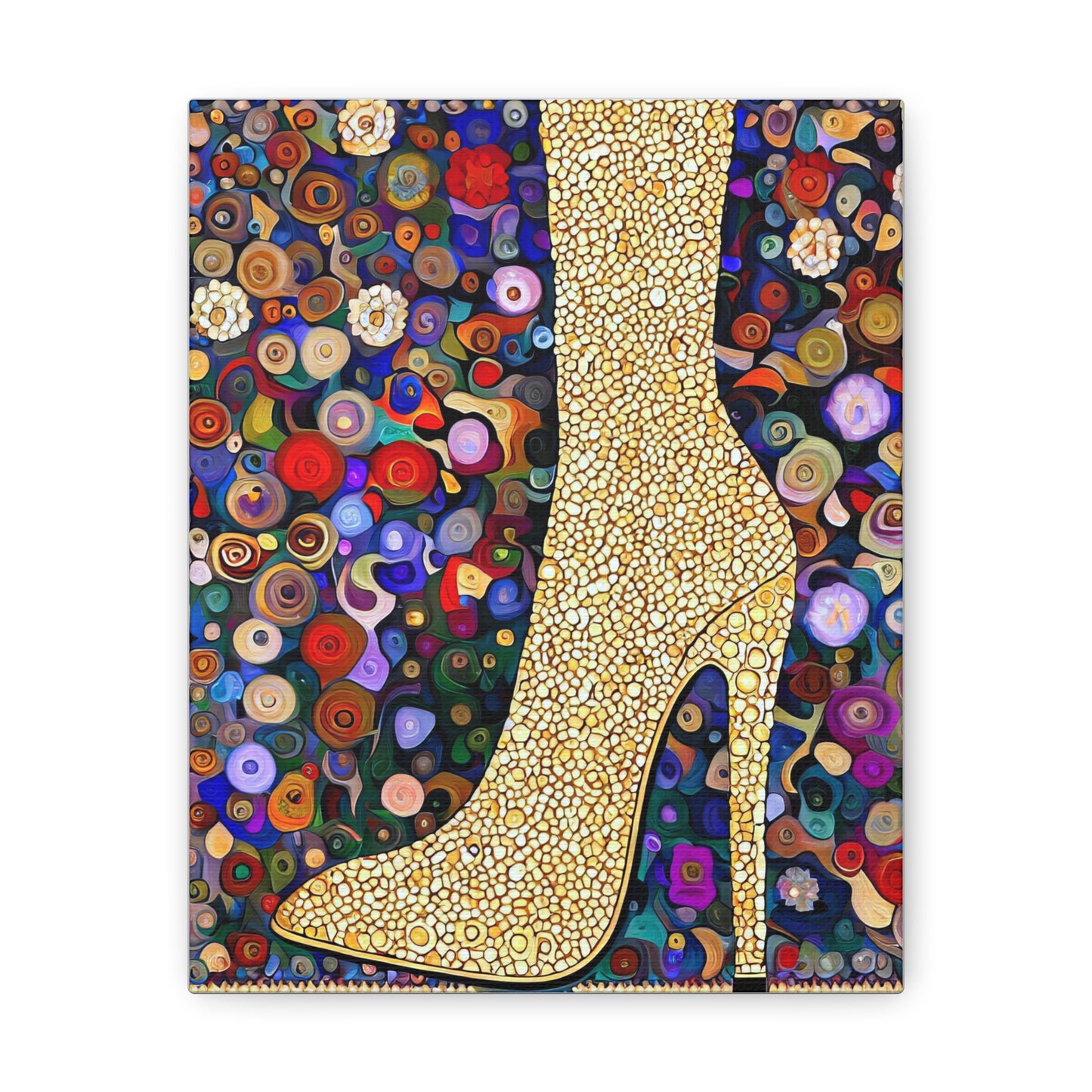 Gold Shoe  - Canvas Wall Art