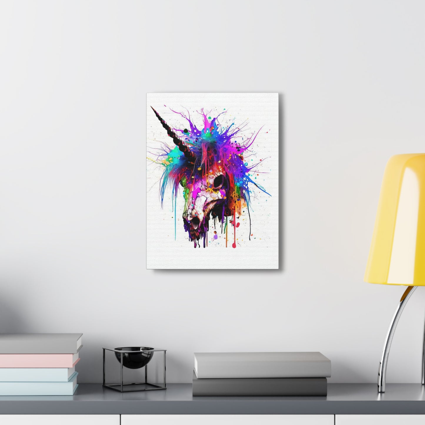 Unicorn Skull - Canvas Wall Art