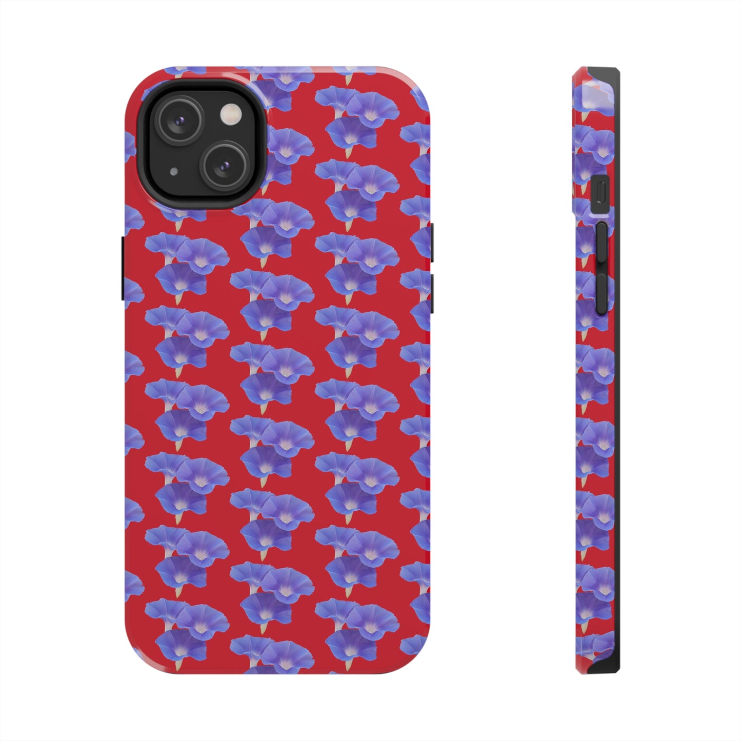 Purple Morning Glory Red Tough Phone Case