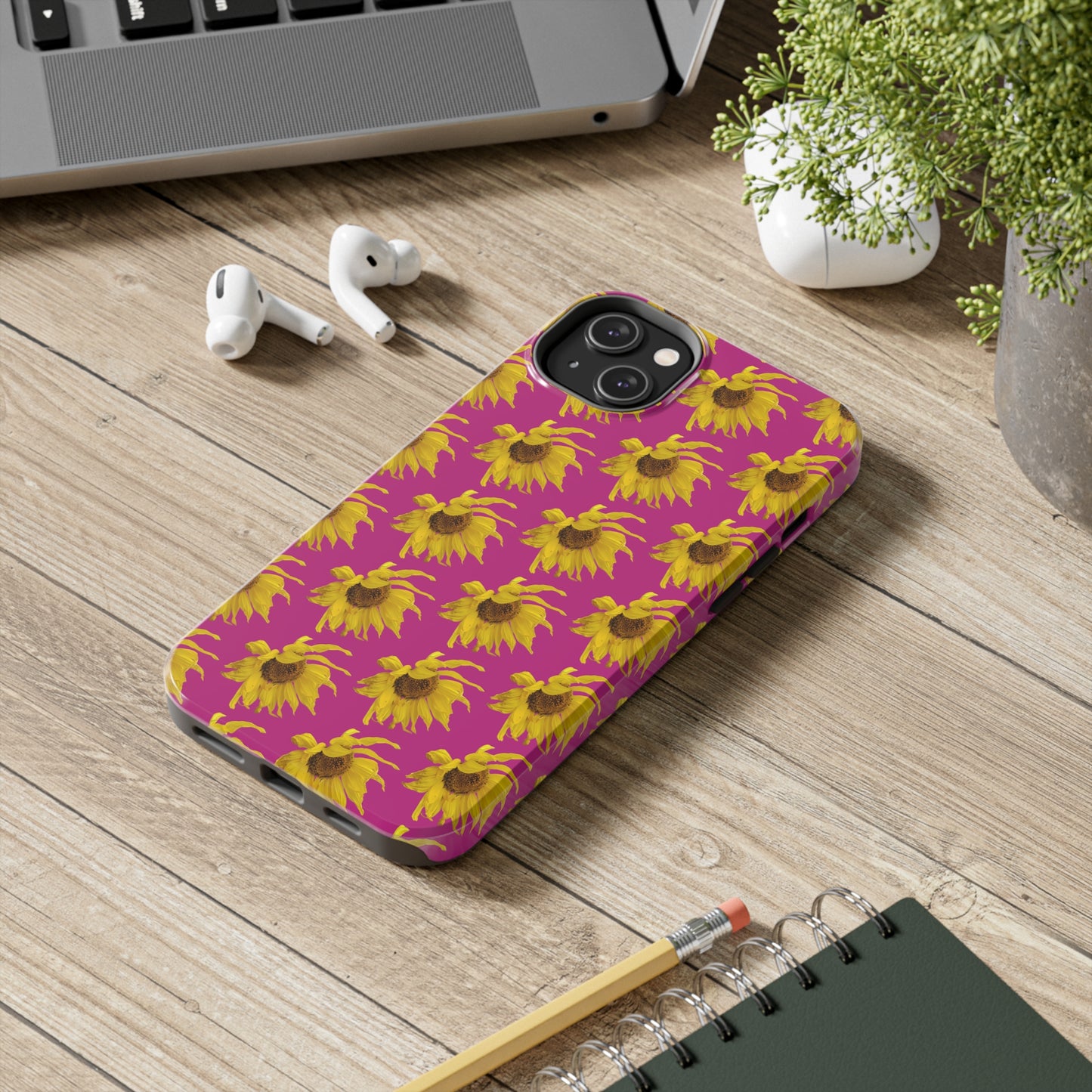 Fall Sunflower Pink Tough Phone Case