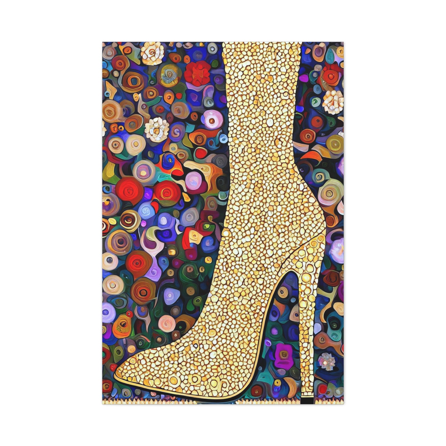 Gold Shoe  - Canvas Wall Art