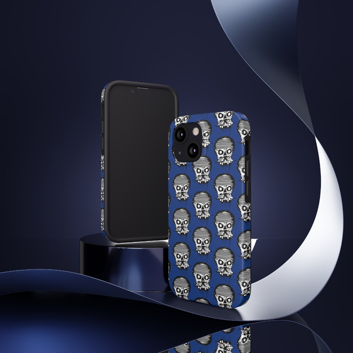 Skull Blue Tough Phone Case