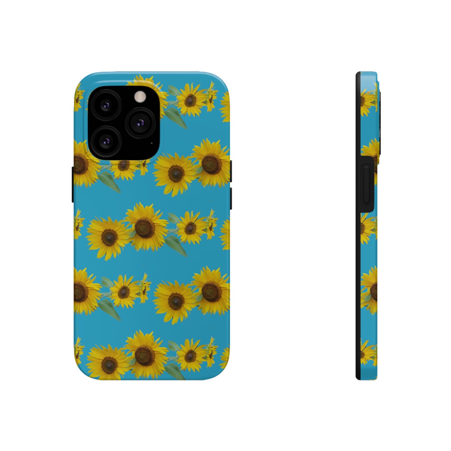 Sunflower Cluster Turquoise Tough Phone Case