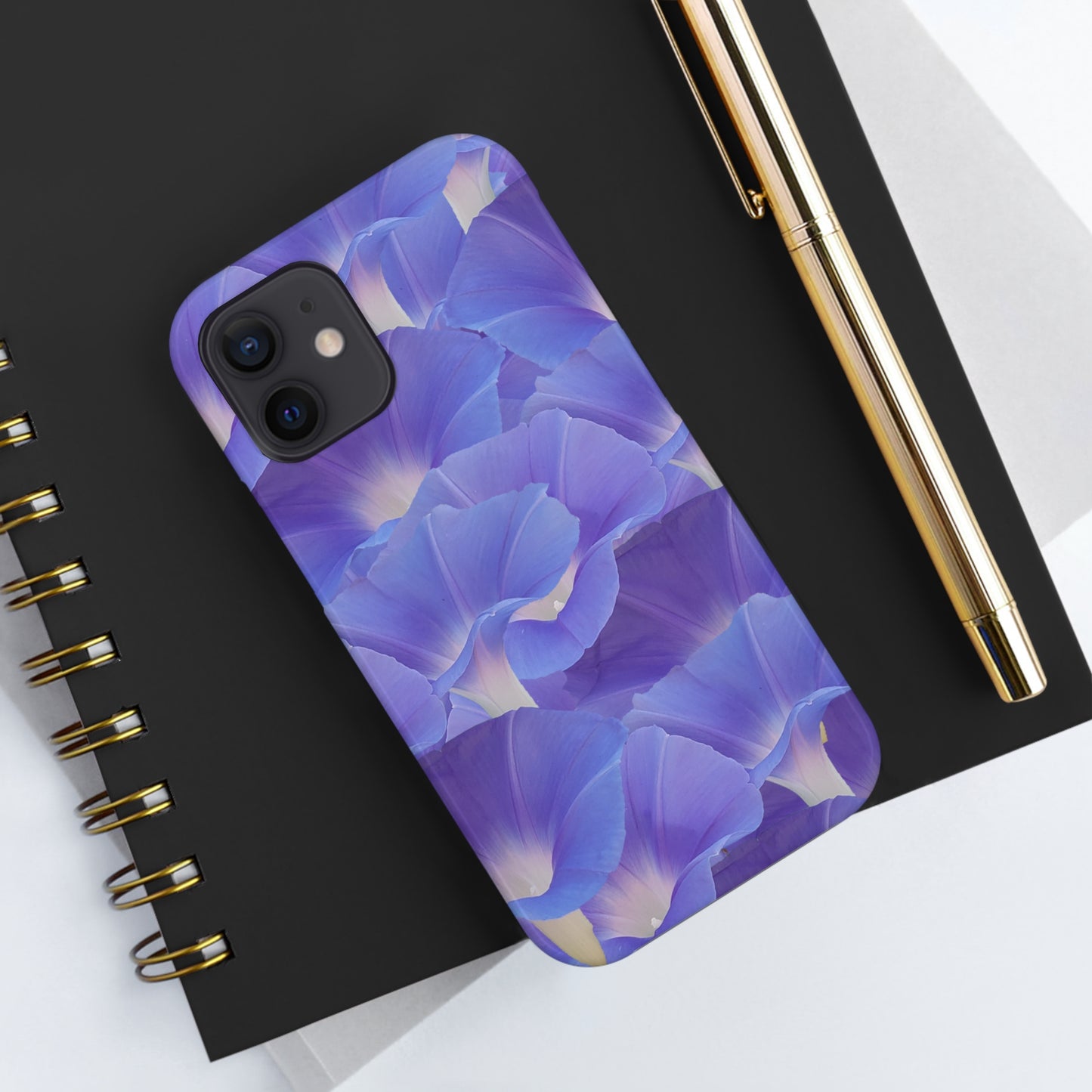 Blue Morning Glory Layers Tough Phone Case