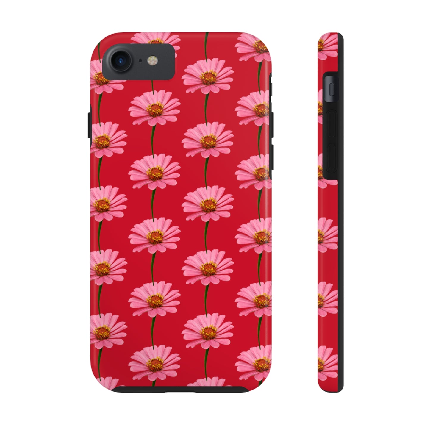 Pink Zinnia Red Tough Phone Case