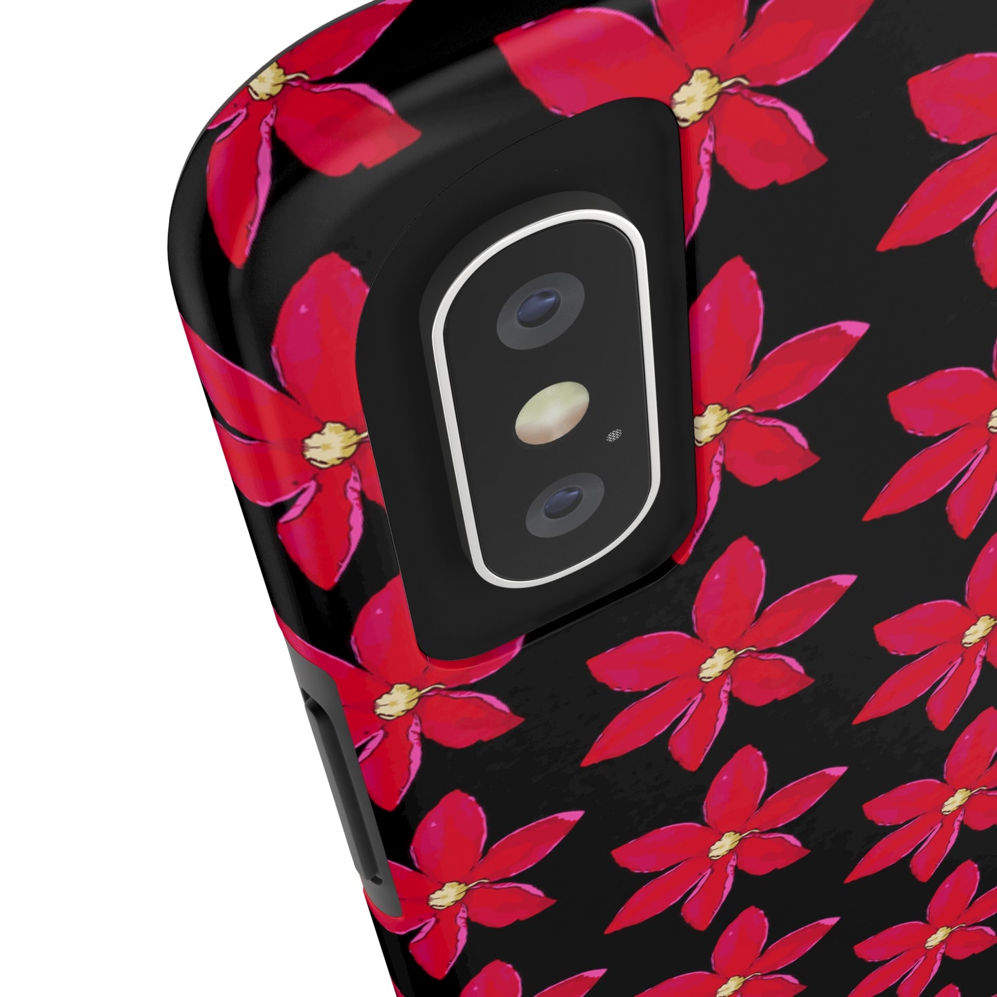 Regency Clematis Black Tough Phone Case