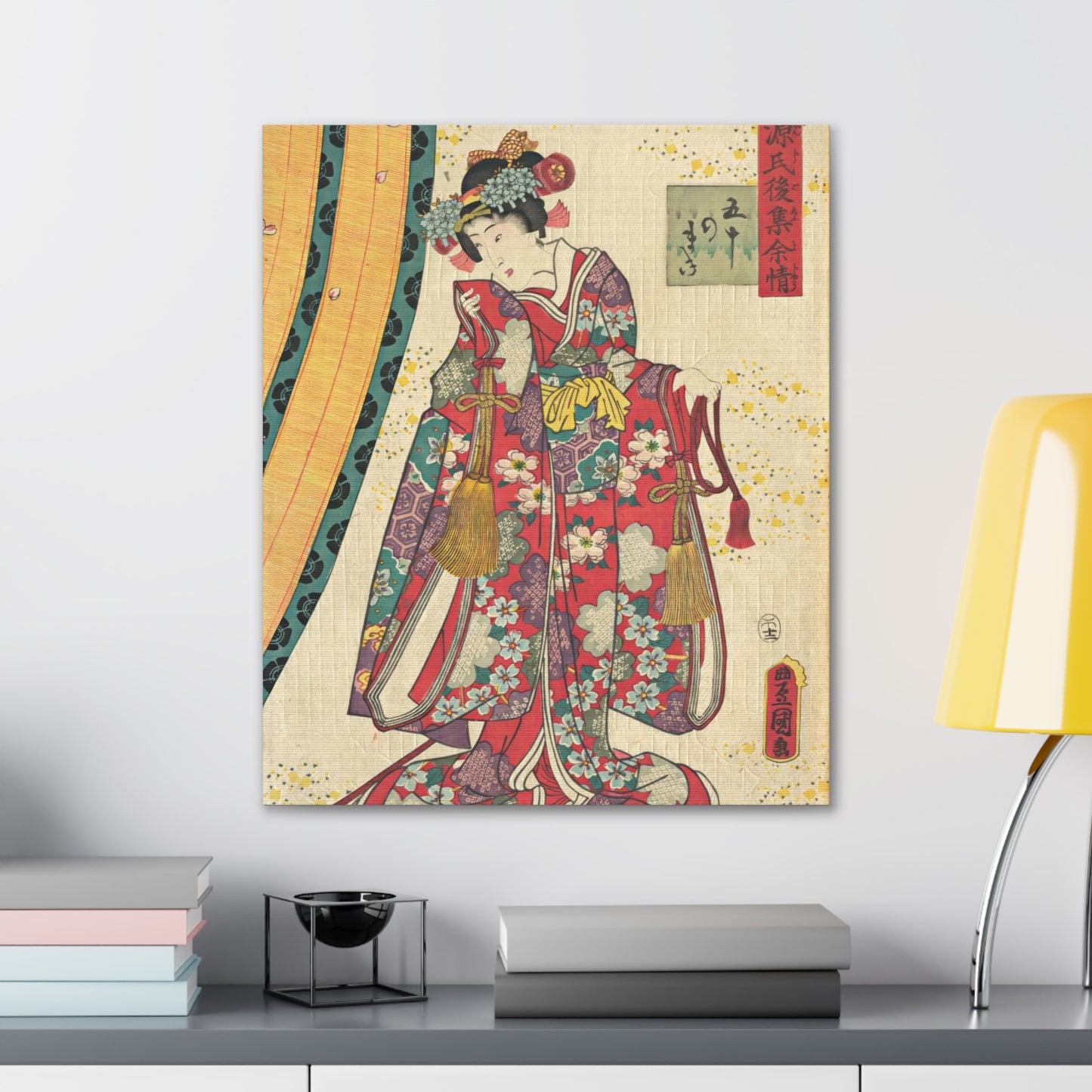 Utagawa Kunisada - Parody of the Third Princess and Kashiwagi Wall Art