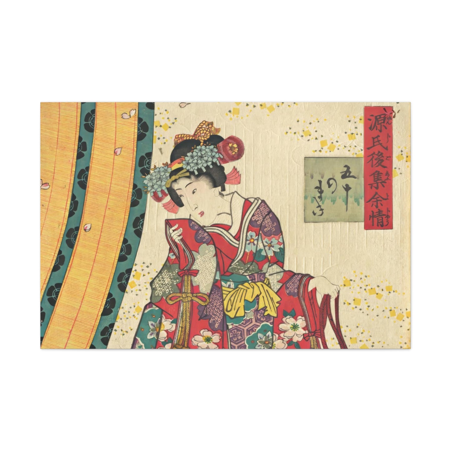 Utagawa Kunisada - Parody of the Third Princess and Kashiwagi Wall Art