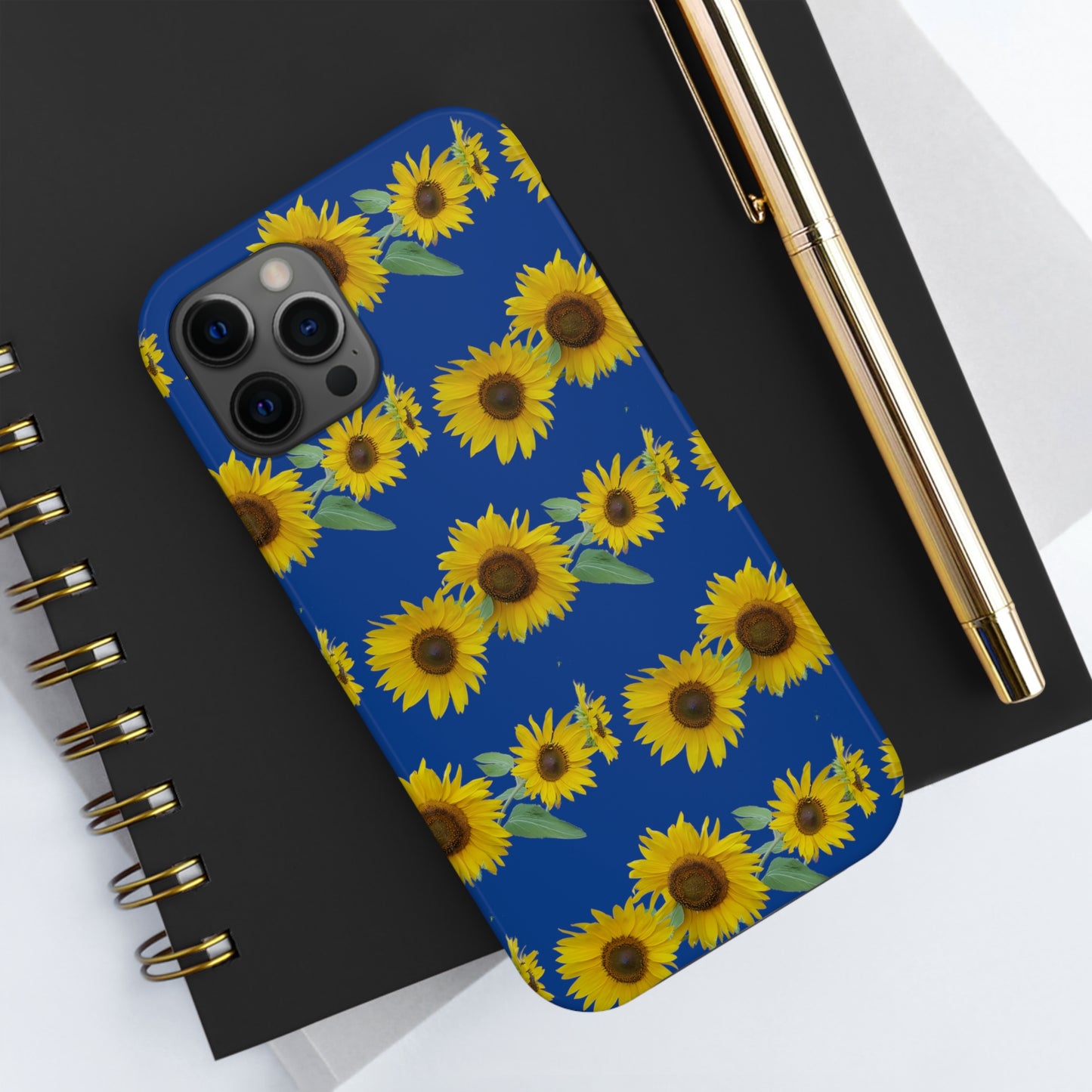 Sunflower Cluster Blue Tough Phone Case