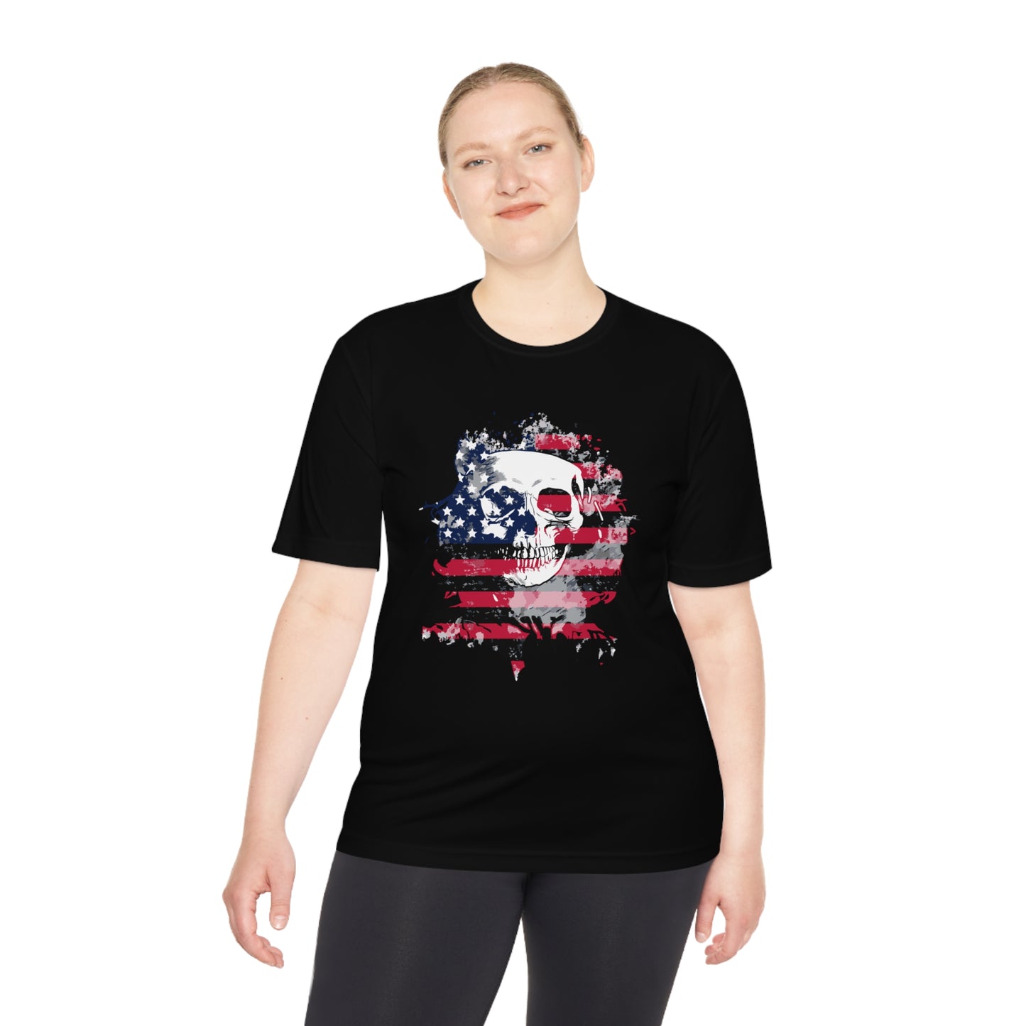 Skull and Flag Unisex Moisture Wicking Tee