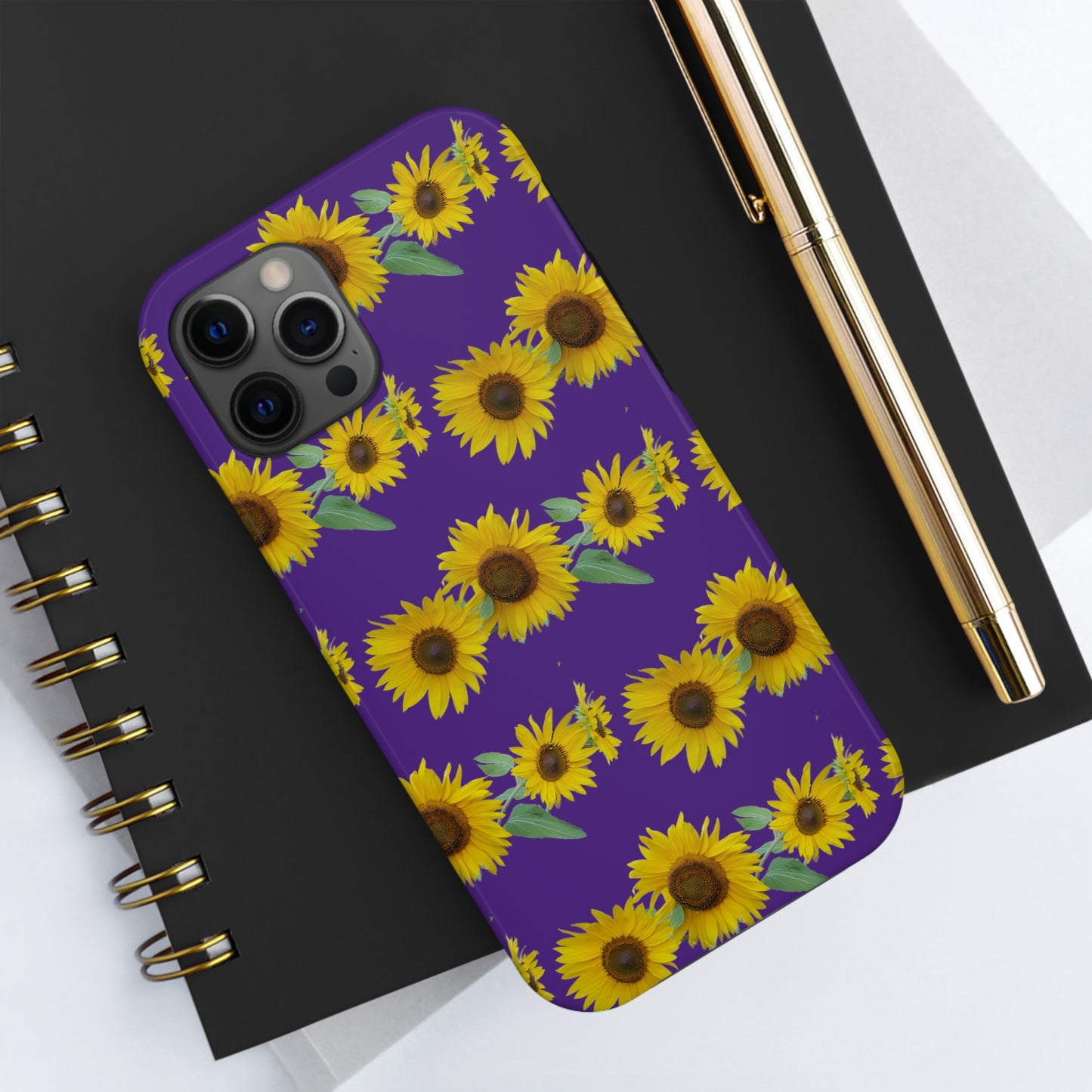 Sunflower Cluster Purple Tough Phone Case