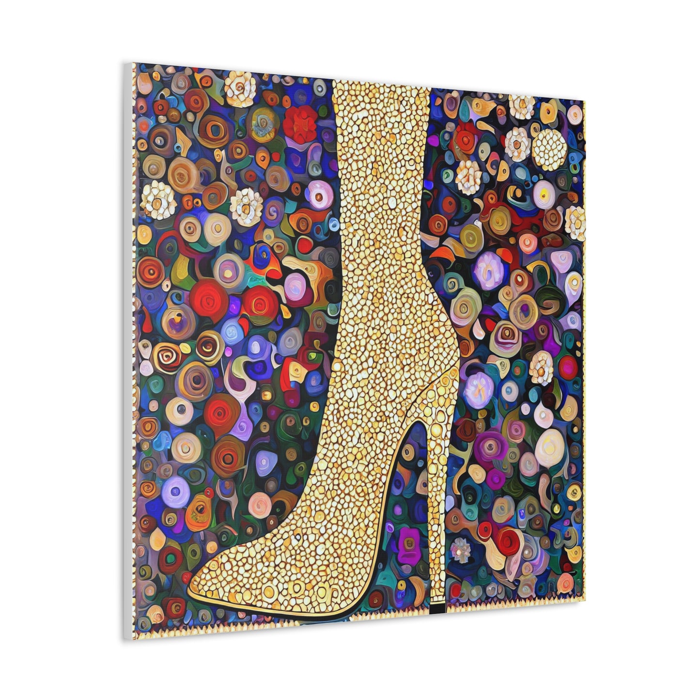 Gold Shoe  - Canvas Wall Art