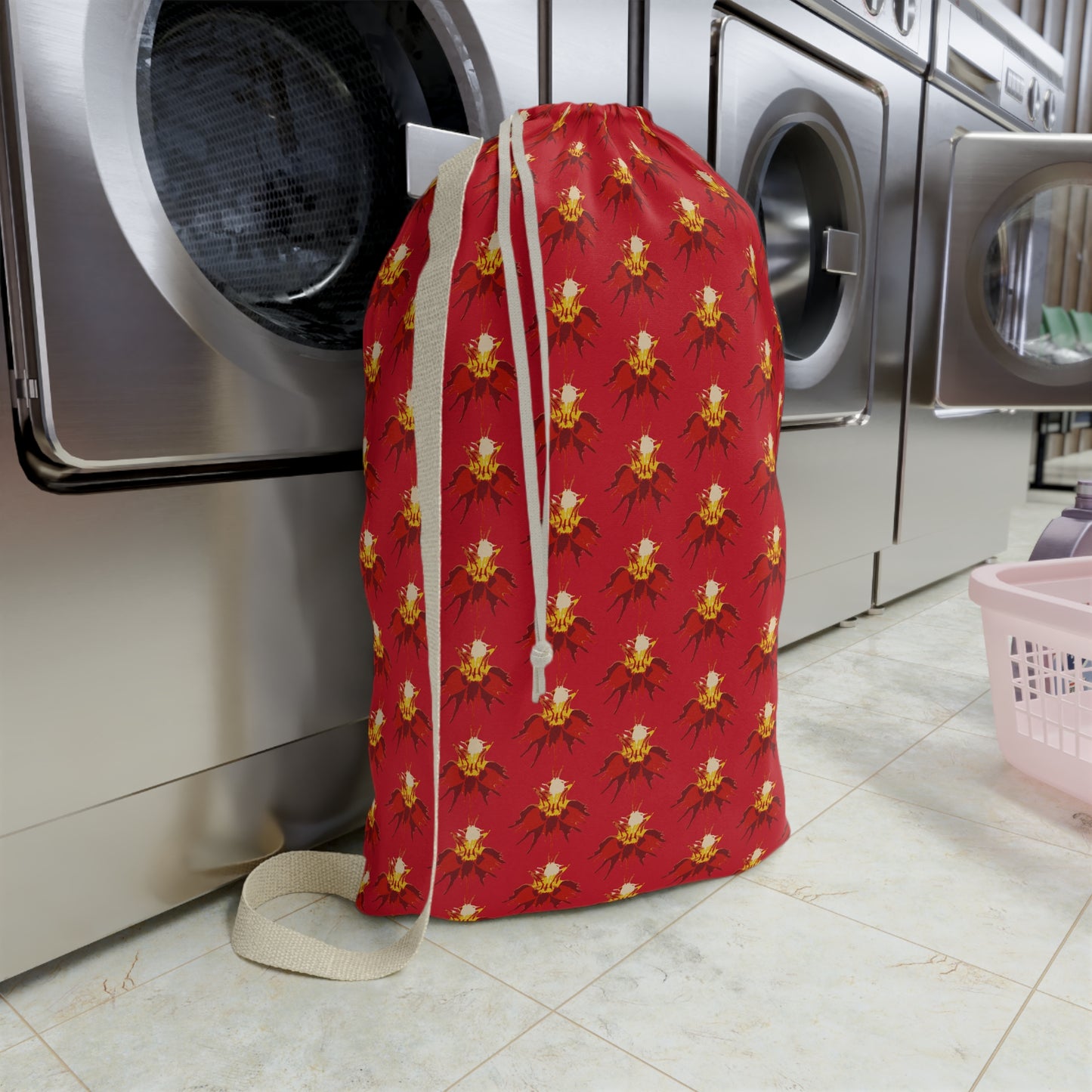 Orchid Sepal Red Laundry Bag