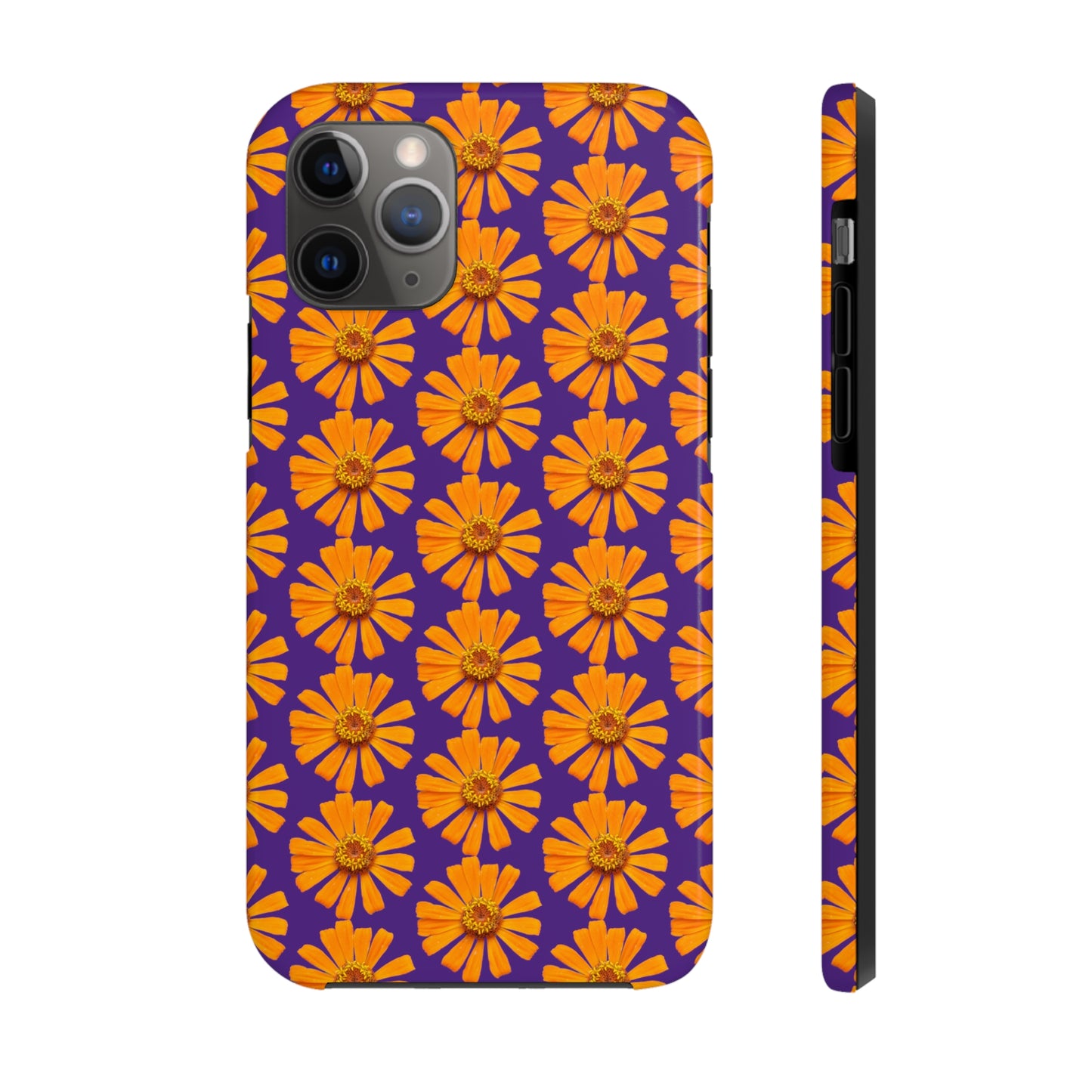 Orange Zinnia Purple Tough Phone Case