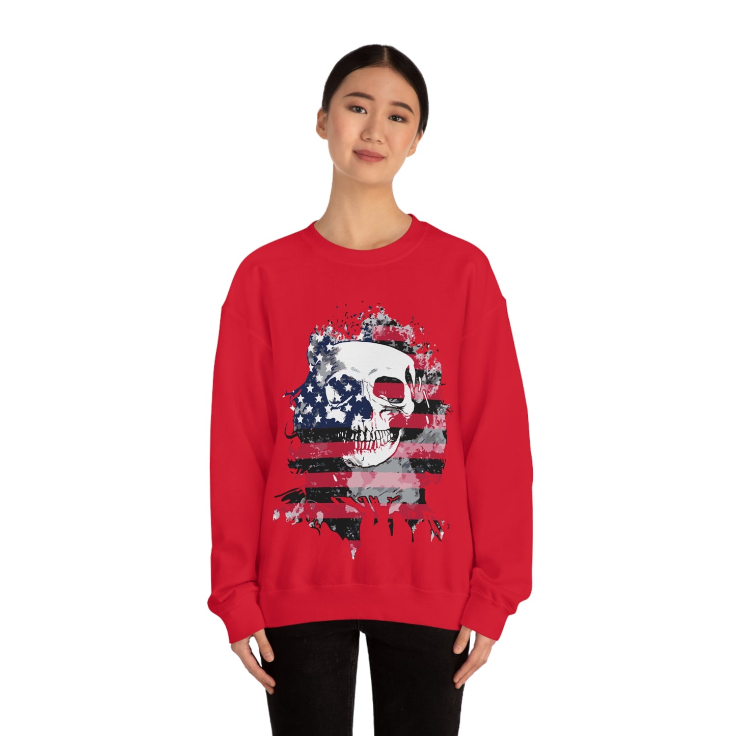 Skull and Flag Unisex Heavy Blend™ Crewneck Sweatshirt