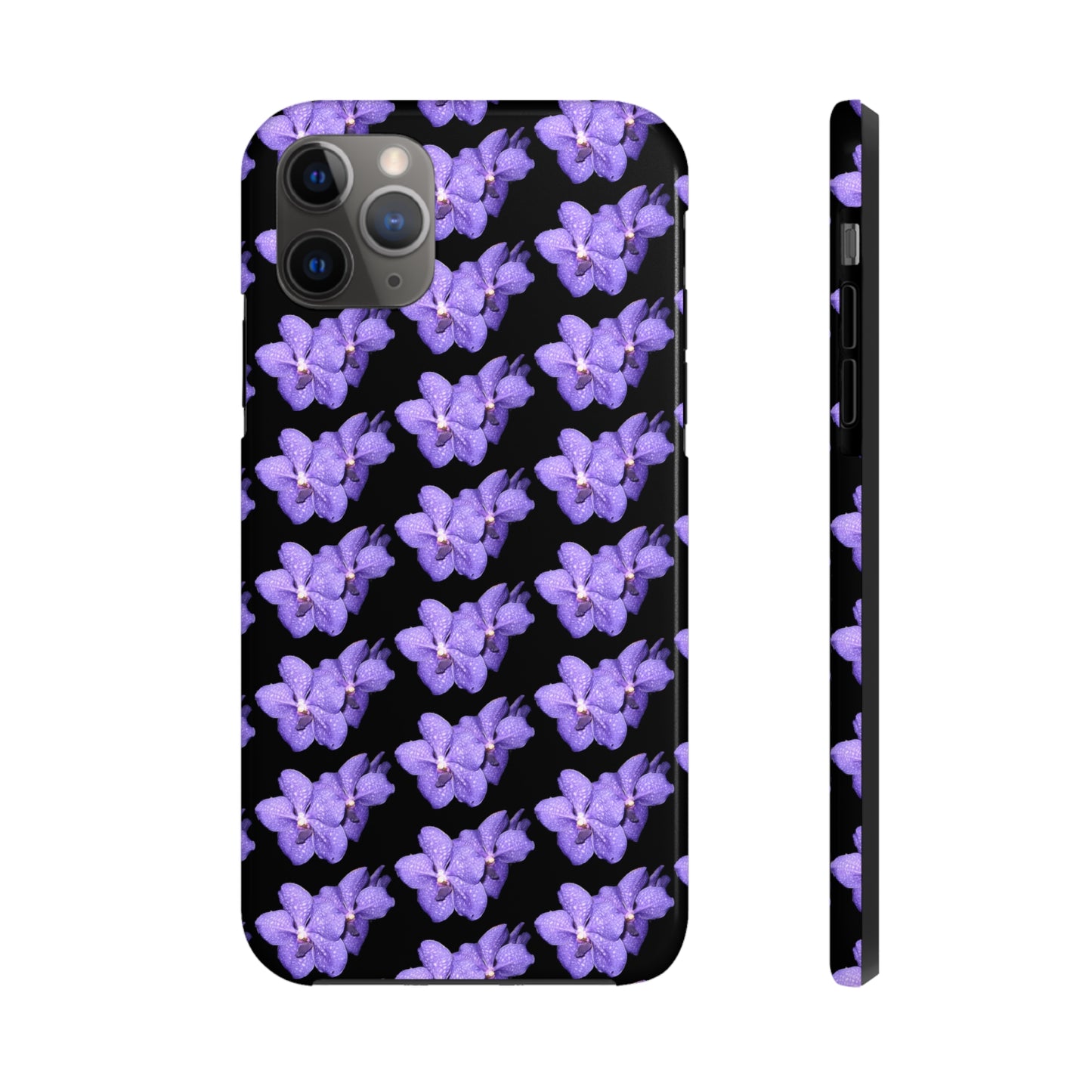 Blue Orchid Black Tough Phone Case