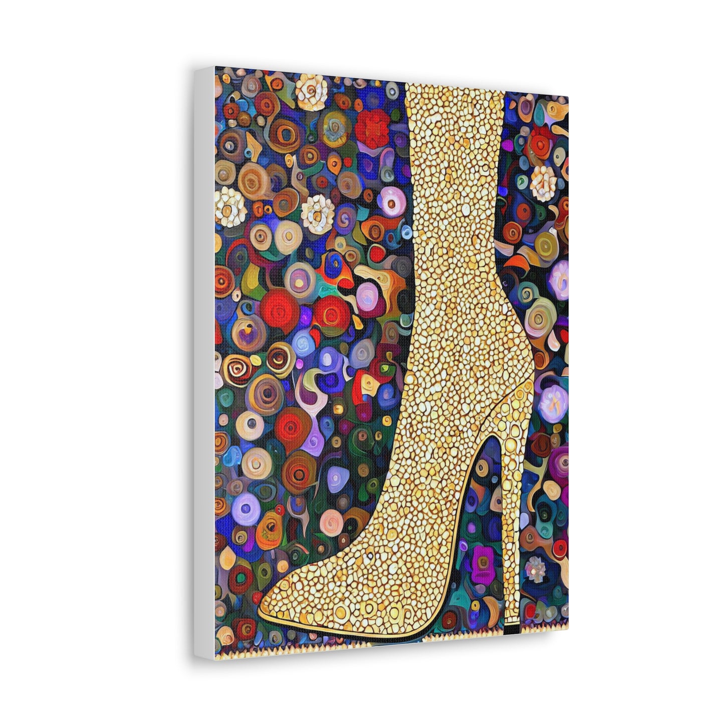 Gold Shoe  - Canvas Wall Art