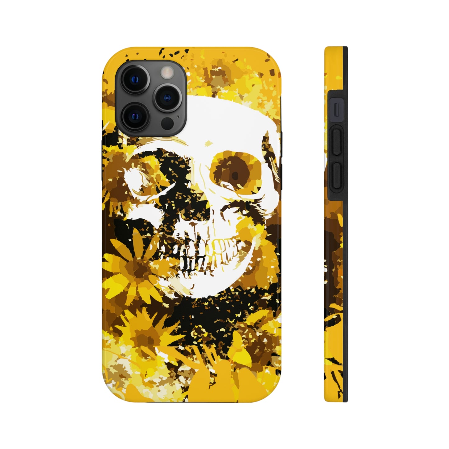 Sunflower Skull Tough Phone Case