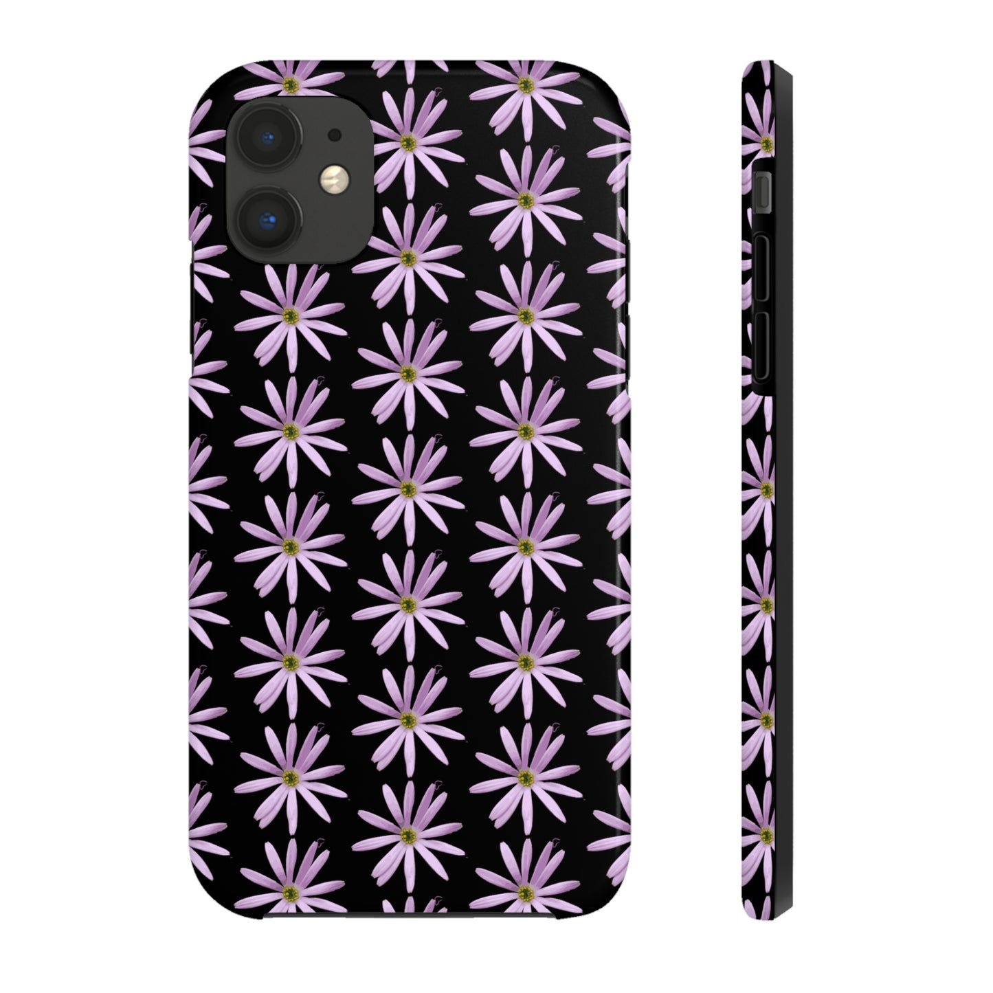 Aster Black Tough Phone Case