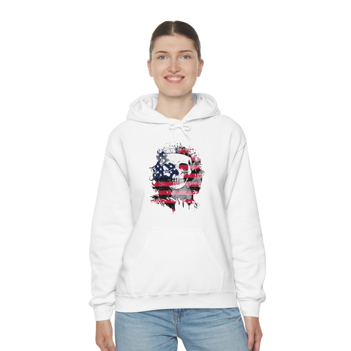 Skull and Flag Unisex Heavy Blend™ Hooded Sweatshirt