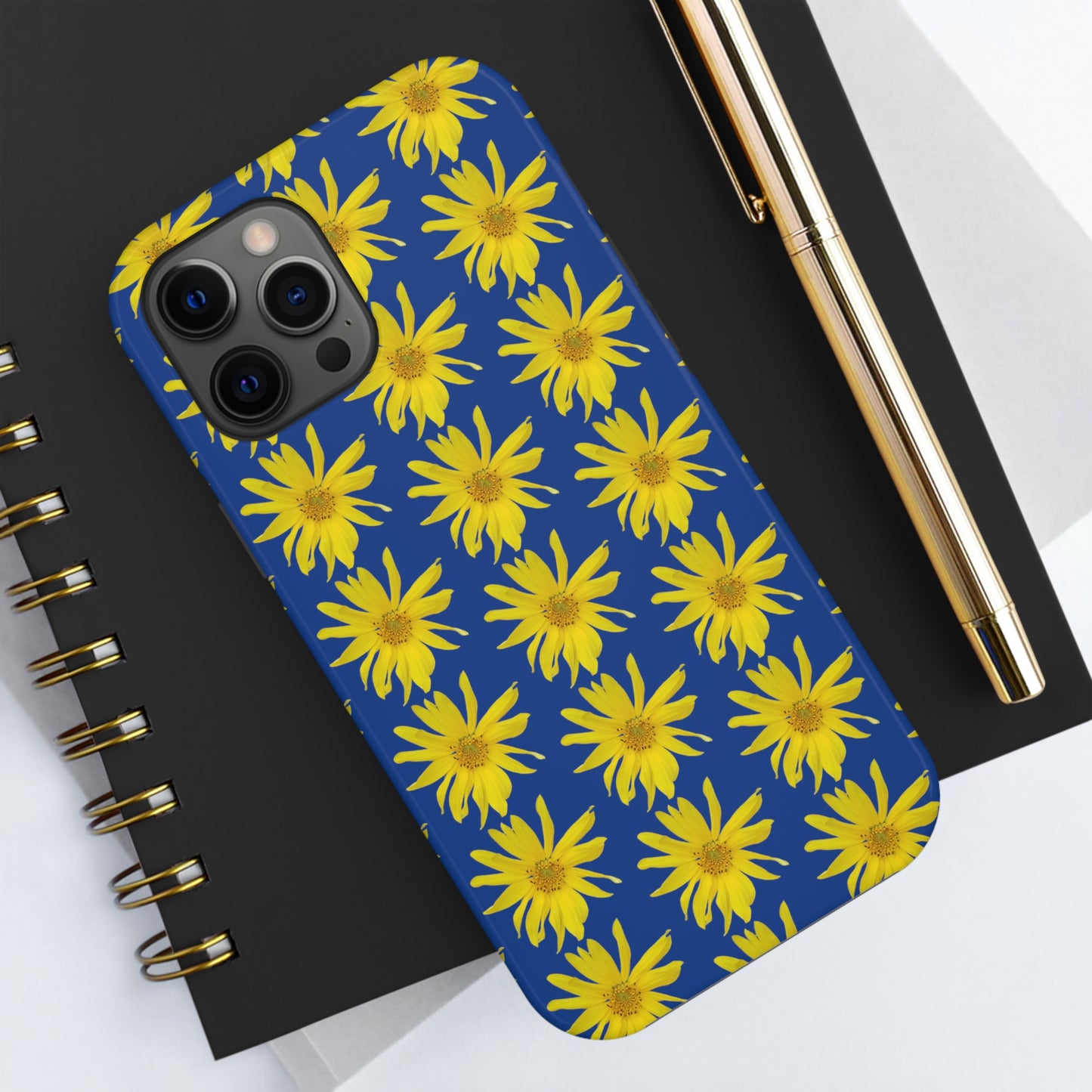 Wild Sunflower Blue Tough Phone Case