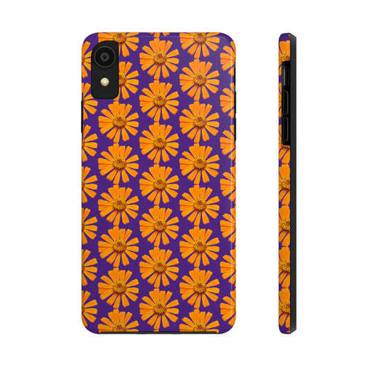 Orange Zinnia Purple Tough Phone Case