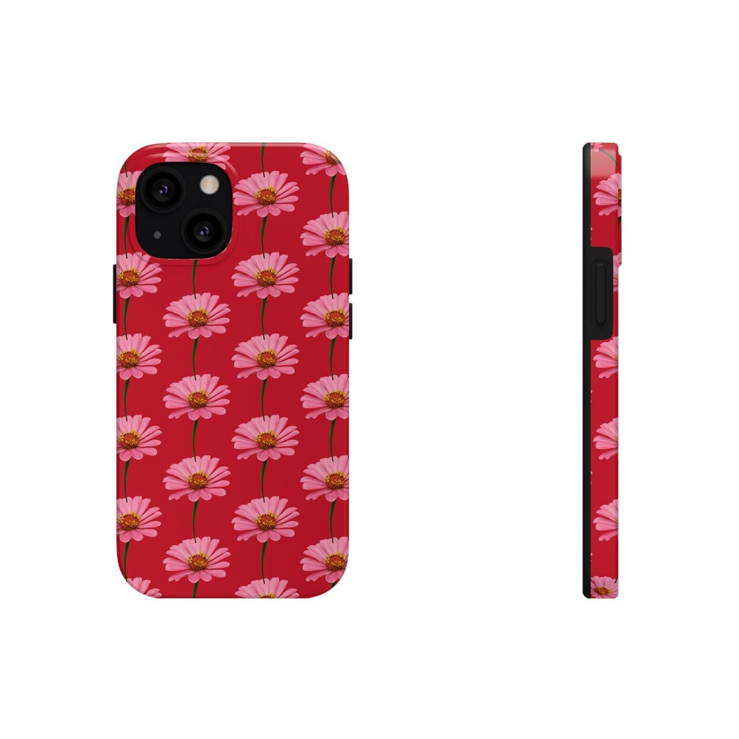 Pink Zinnia Red Tough Phone Case