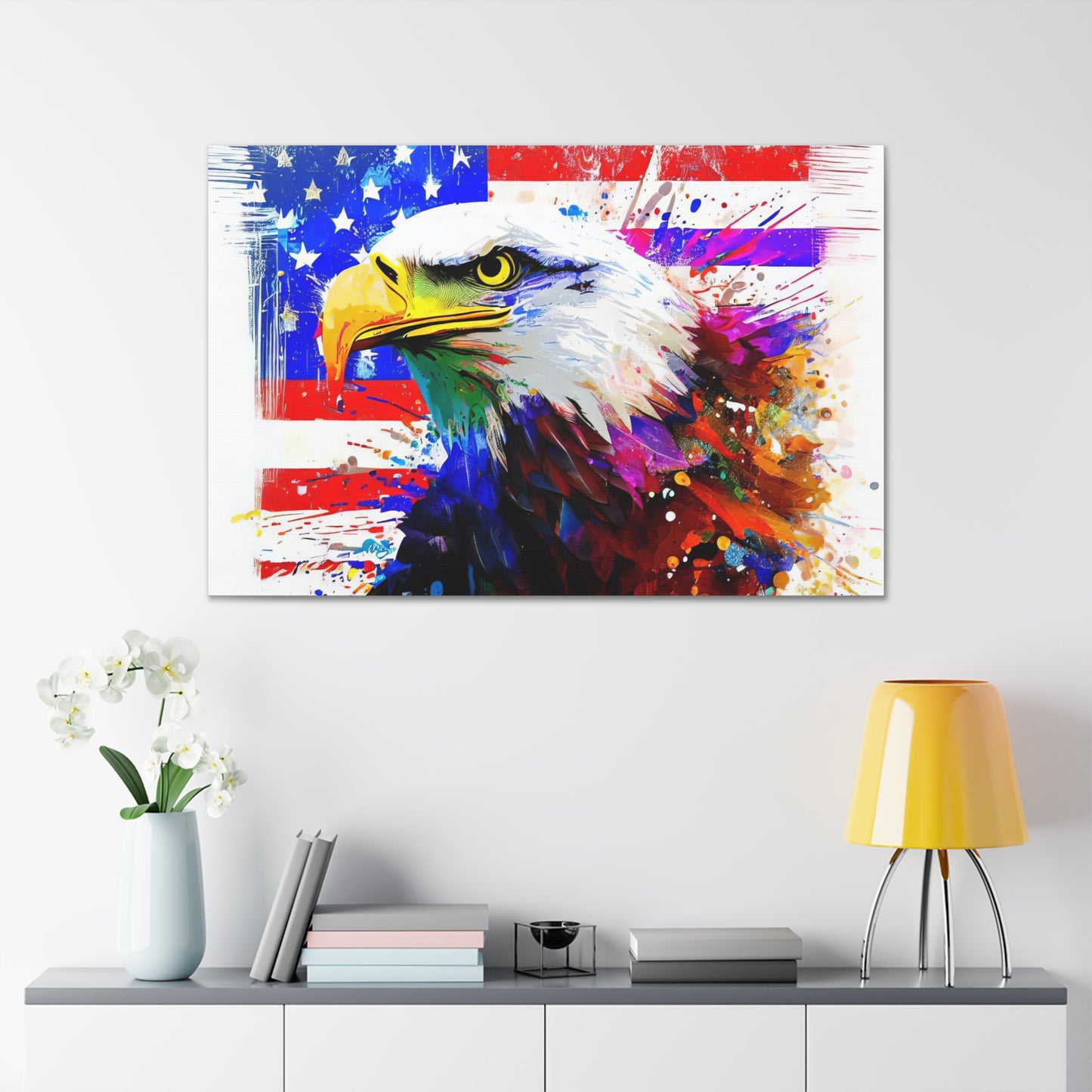 American Eagle Flag  - Canvas Wall Art