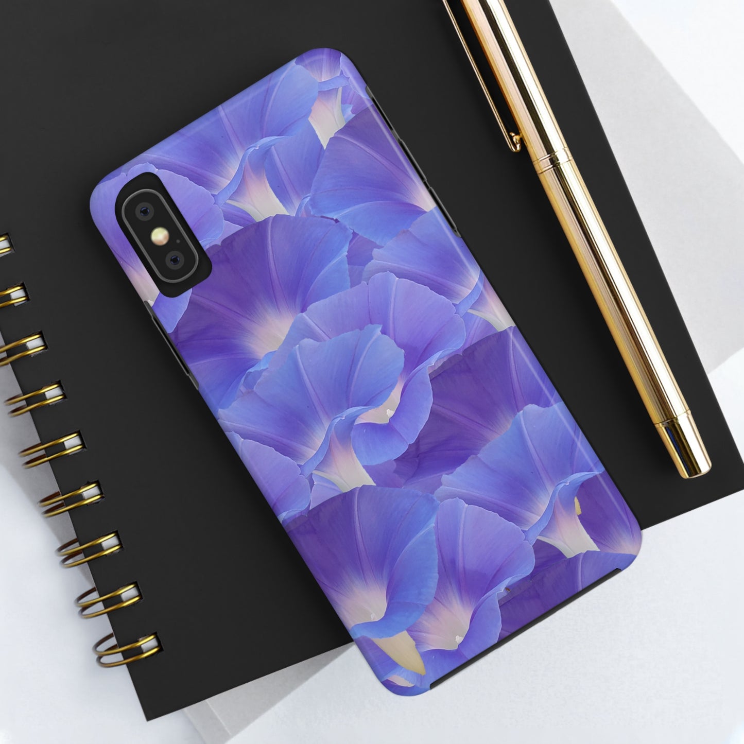 Blue Morning Glory Layers Tough Phone Case