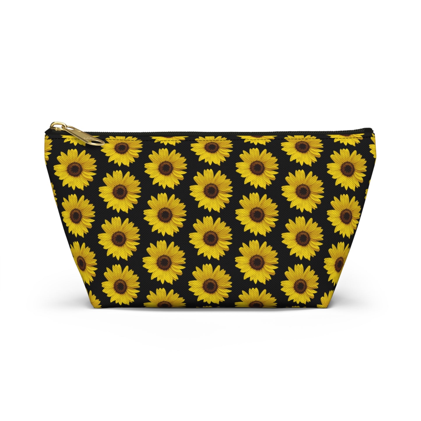 Sunflower Black Accessory Pouch w T-bottom